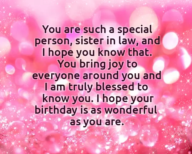 Sister Law Birthday Wishes