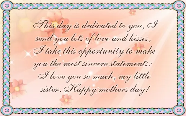 Happy Mothers Day Greetings To Sister