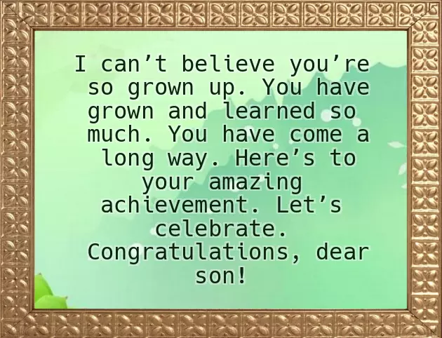 Congratulations On Your School Achievement