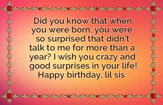 Birthday Caption For Younger Sister
