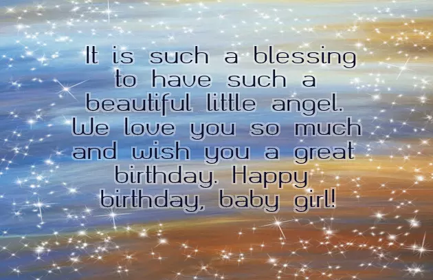 Short Birthday Wishes For Baby Girl