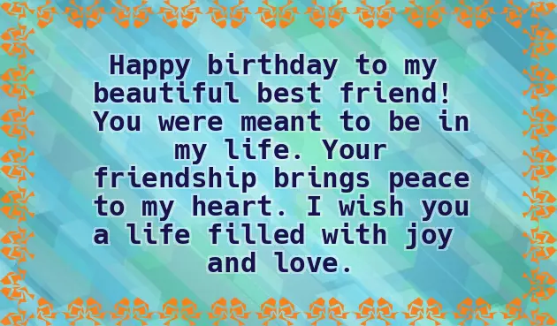 Best Friend Birthday Wish Girl