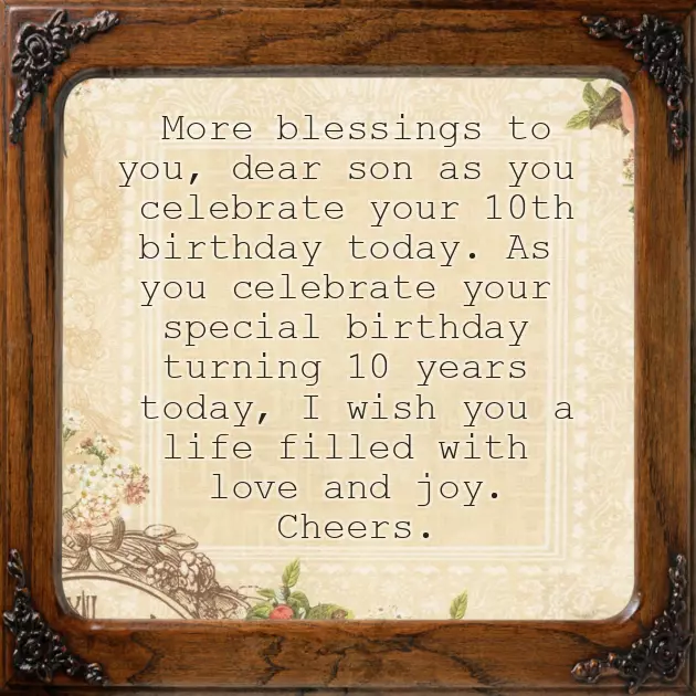10Th Birthday Quotes For My Son 10Th Birthday Quotes For My Son