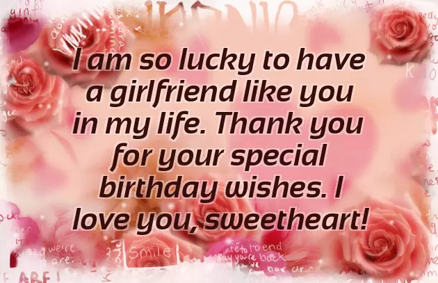 Reply For Birthday Wishes To Girlfriend Reply For Birthday Wishes To Girlfriend