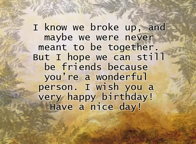 Birthday To My Ex Girlfriend