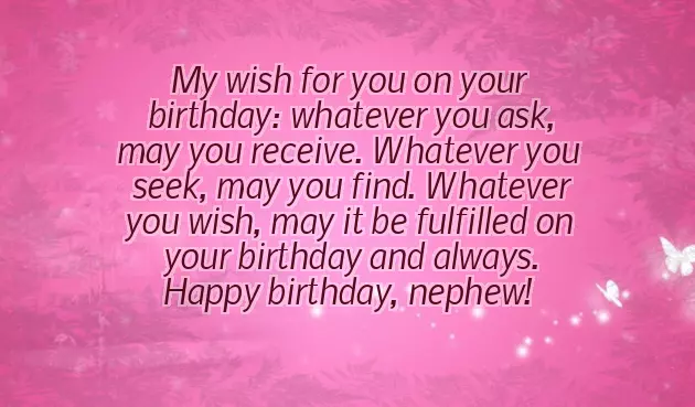 Happy Birthday Wishes From Uncle To Nephew