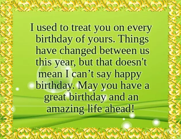 Birthday Text For Ex Boyfriend