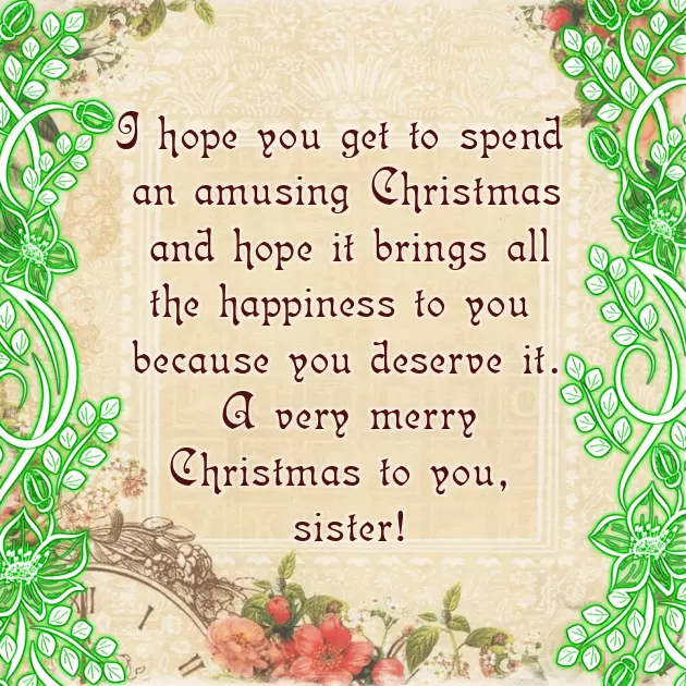 Happy Christmas Sister