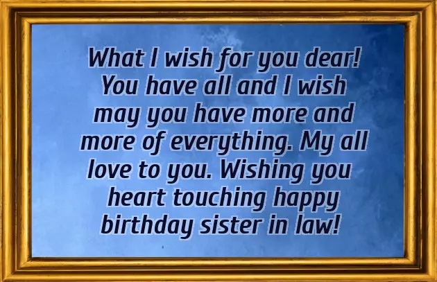 Birthday Wishes For Younger Sister In Law
