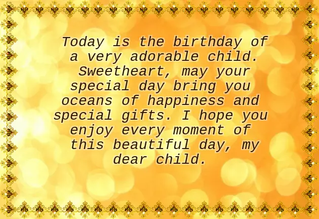 Birthday Wishes For Cute Child Birthday Wishes For Cute Child