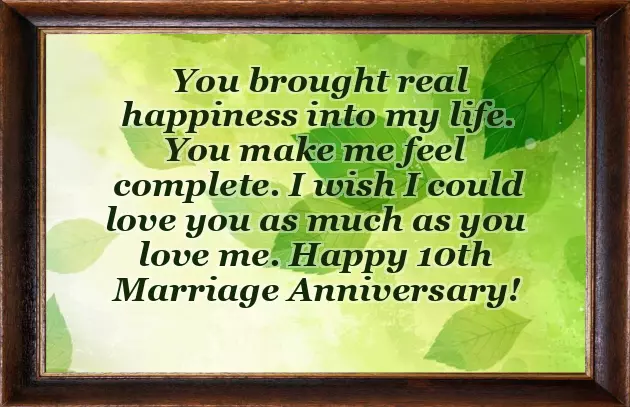 10Th Year Anniversary Wishes