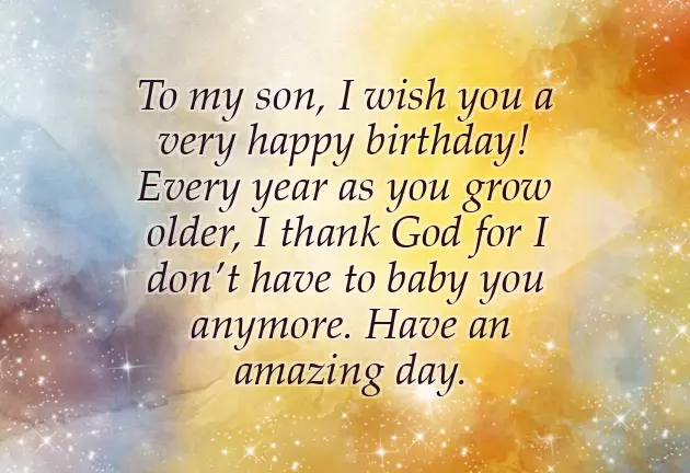 Happy Birthday Wishes To Younger Son