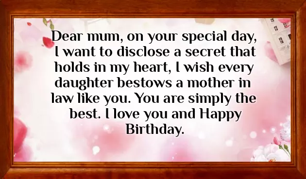 Birthday Wishes Messages For Mother In Law