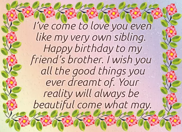 Birthday Wishes Brother Friend Birthday Wishes Brother Friend