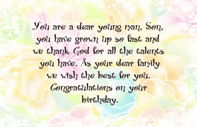 Birthday Greetings To A Dear Son Birthday Greetings To A Dear Son