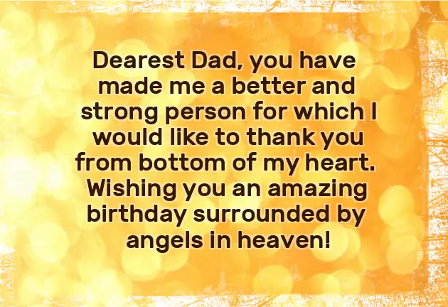 Birthday Quotes For Father In Heaven
