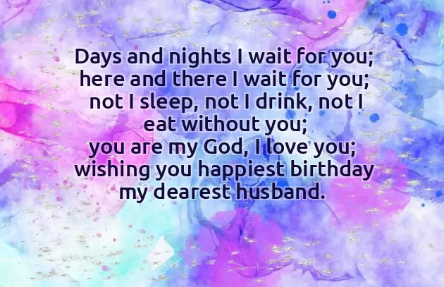 Bday Message For Hubby