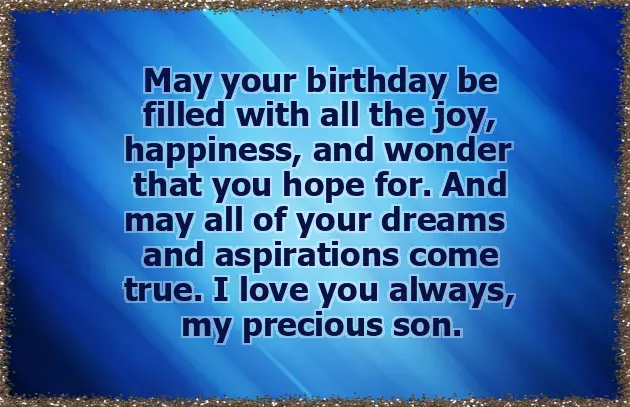 Son To Mother Birthday Wishes