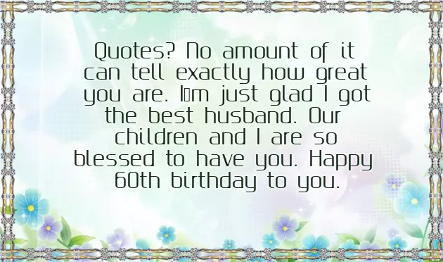 60Th Birthday Wishes To Husband