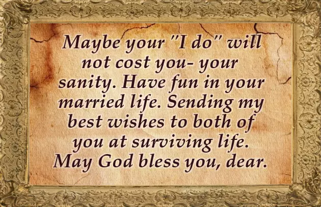 Funny Wedding Messages