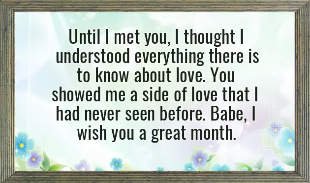 Happy New Month To Your Love