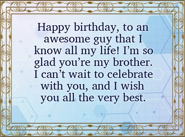 Good Words For Brother Birthday