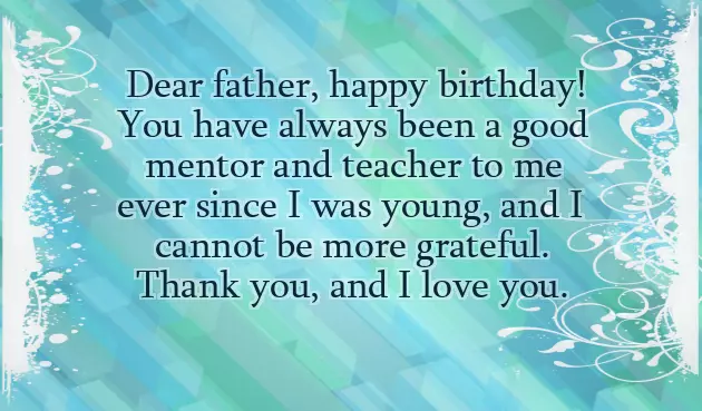 A Birthday Wish For Father