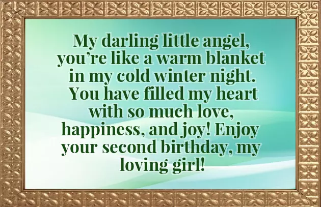 My Daughter Second Birthday Wishes