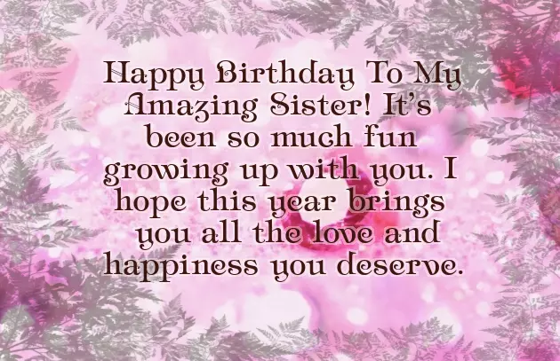 Birthday Wishes For Your Big Sister