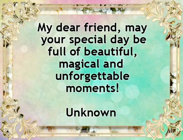 Wishing A Friend On Her Birthday