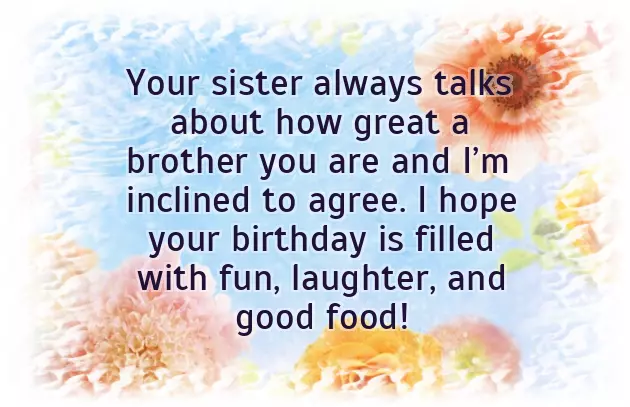 Birthday Lines For Brother In Law