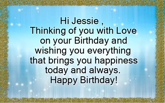 Happy Birthday Jessie