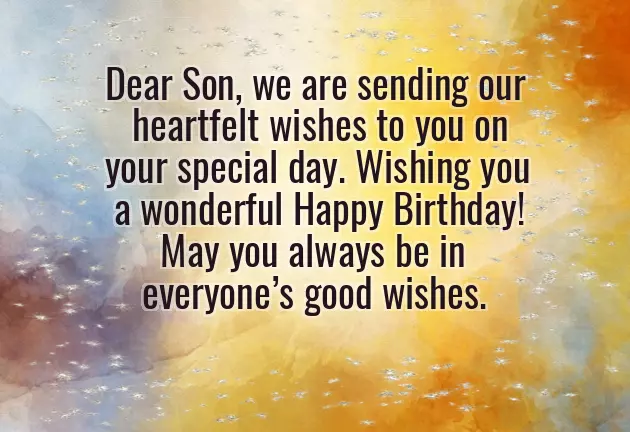 Son Special Birthday Wishes