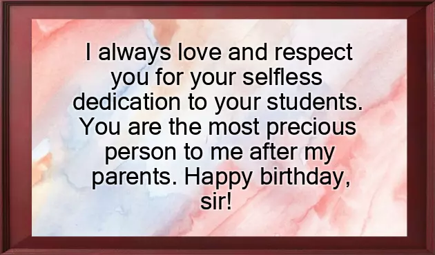 Birthday Wishes For Best Teacher