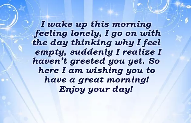 Sweet And Cute Good Morning Messages