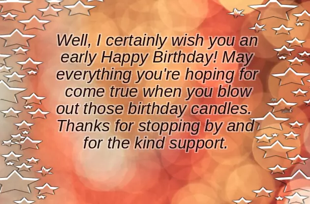 Thank You To Friends For Birthday Celebration