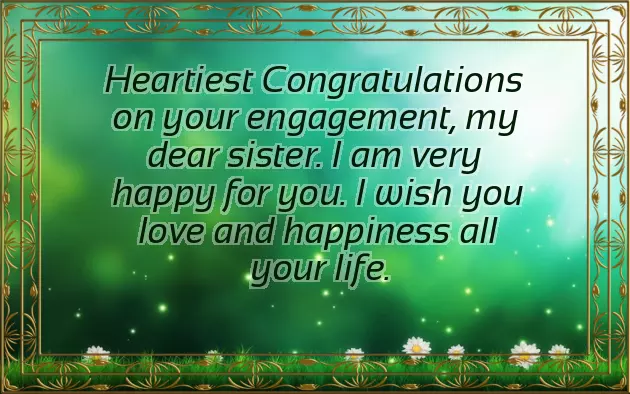 Wishes For Engagement For Sister