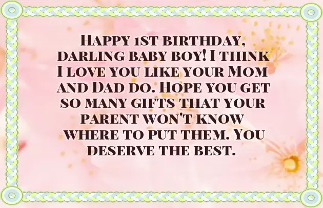 Happy First Birthday Little Boy