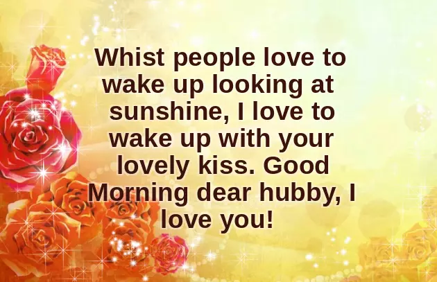 Romantic Good Morning Message For Husband