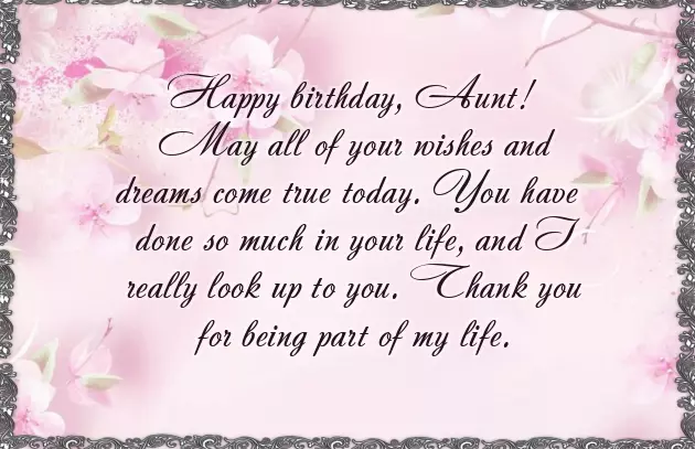 Birthday Wishes Messages For Aunty