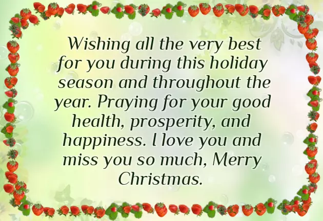 Wishing A Merry Christmas To Family And Friends