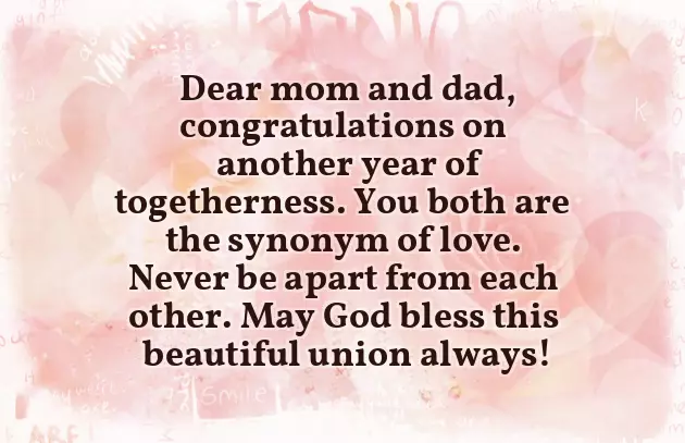 Daughter Wishes For Parents Anniversary