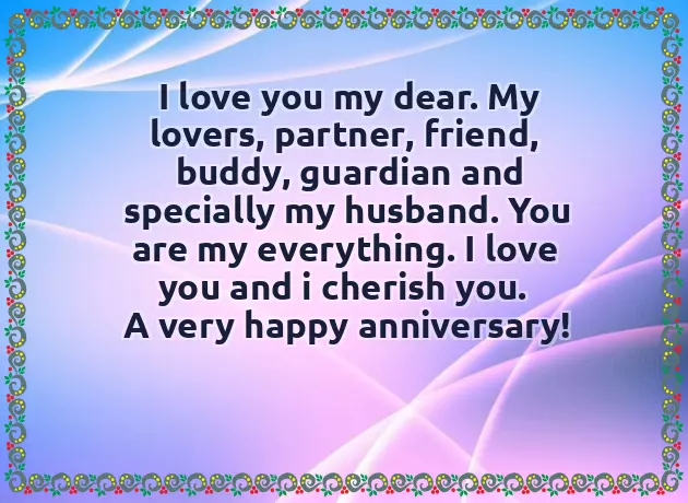 Wedding Anniversary Message To Wife From Husband