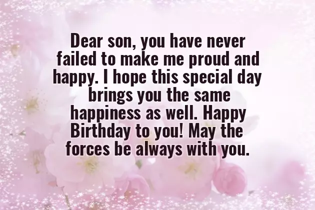 Happy Birthday Words To My Son