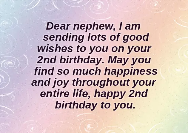 Birthday Wishes To 2 Year Old Nephew
