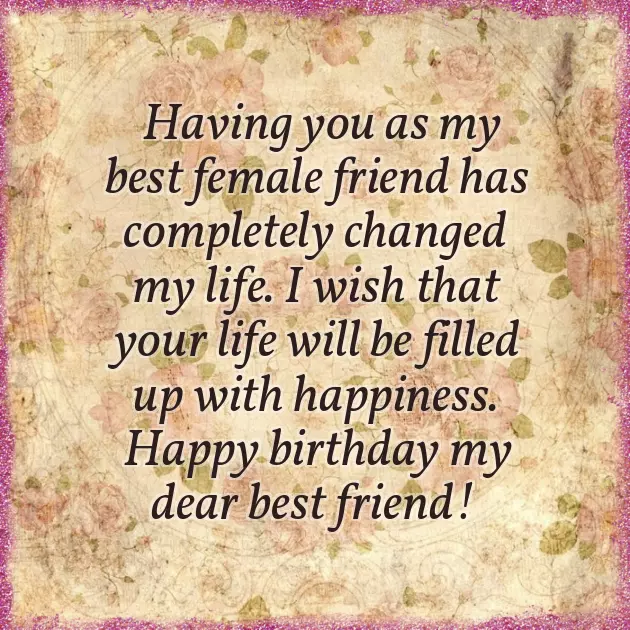Birthday Blessing For Female Friend