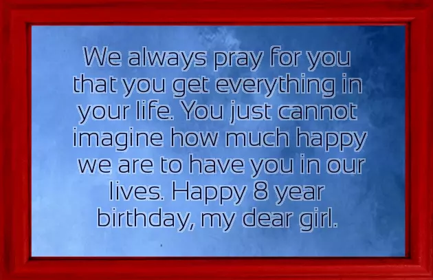 Birthday Wishes For 8 Year Old Daughter Birthday Wishes For 8 Year Old Daughter
