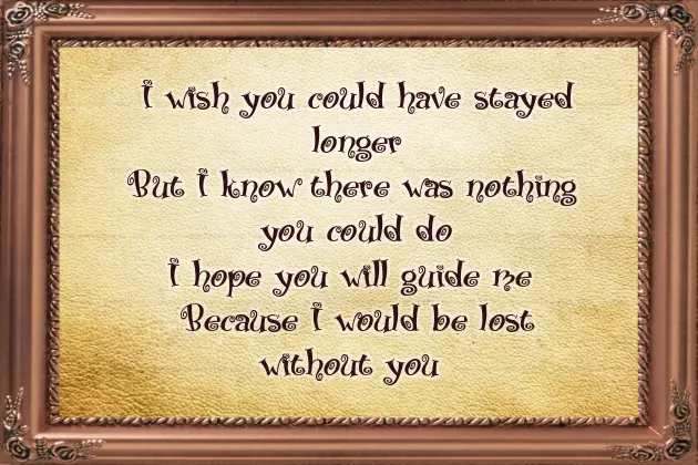 Poems For Lost Loved Ones