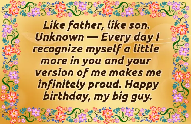 Congratulations To Parents On Their Son