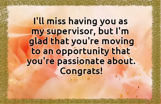 Congrats On The Move